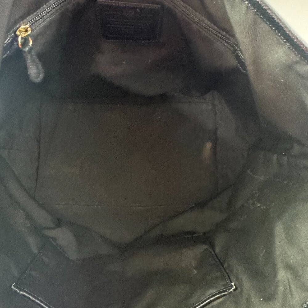 Authentic Coach # F34099 Black Leather Crossgrain Large Taxi Tote Bag - Picture 10 of 13